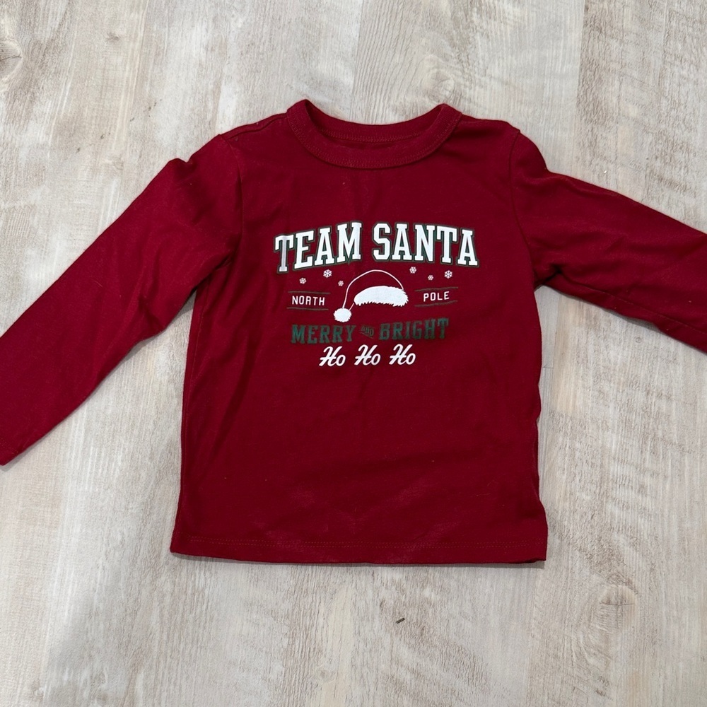 The Children's Place Team Santa Long Sleeve Tee - Red